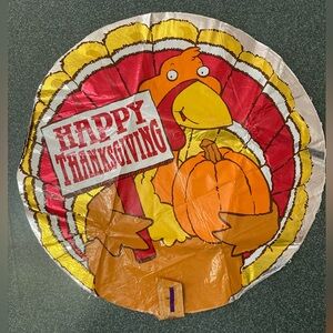 ‘Happy Thanksgiving’ Double Sided 18” Inflatable Mylar Balloon
